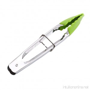 Meolin BBQ Kitchen Tong Silicone Kitchen Tongs for Barbeque Cooking Grilling Turner green 7.081.29in - B076CP1KR5